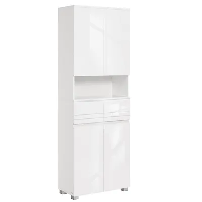 Produktbild von VASAGLE Badezimmerschrank, Badschrank, Badezimmermöbel mit einer Schublade/2 Schubladen, verstellbare Ablagen, offenes Fach