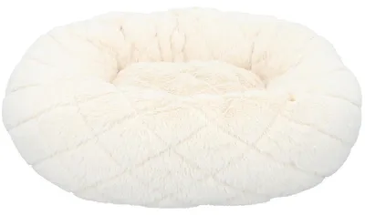 Produktbild von maxxpro Hundebett/ Katzenbett Donut Kissen Sofa für Katzen und kleine Hunde Flauschig Waschbar Ø46cm Beige