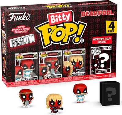 Immagine prodotto di Funko Pop! Bitty POP Marvel Deadpool - Sleepover Vinyl Figure, 4-Pack