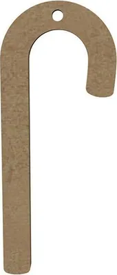 Produktbild von Zuckerstange aus MDF-Holz zum Aufhängen - 10 x 4 cm