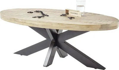 Produktbild von Couchtisch >Mouzaki< in Mangoholz aus Massivholz,Metall - 120x45x60cm (BxHxT)