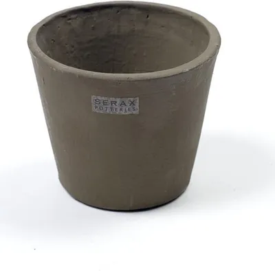 Productafbeelding van Serax - Bloempot - Groen - Mosgroen - Bruingroen - Handgeschilderd - Set van 3 stuks