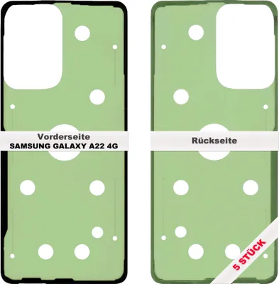 Produktbild von 5x Samsung Galaxy A22 4G A225F Akkudeckel Klebefolie Kleber Backcover Rahmen Batterie Glue