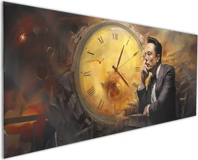 Produktbild von Wallario Küchenrückwand aus Glas, Größe: 125 x 50 cm, Motiv: Zeitgedanken | Spritzschutz | abwischbar | pflegeleicht | in