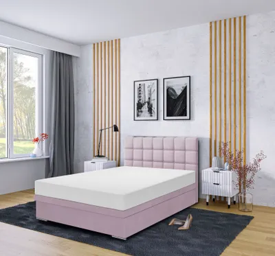 Produktbild von Boxspringbett Venezia mit Bettkasten ohne Matratze Doppelbett 140 cm (Fresh 09 - rosa)