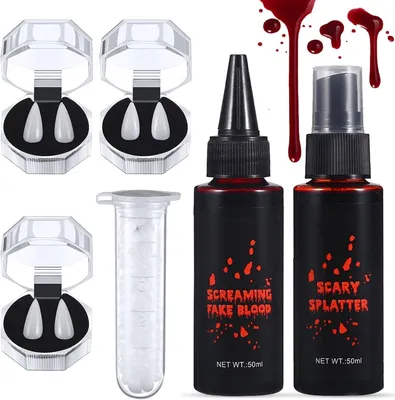 Productafbeelding van Vampiertanden - Set van 3 - Halloween - Nepbloed - Maten - Ealistische valse tanden - Zombie - Cosplay
