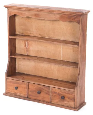 Immagine prodotto di Mensola da parete con cassetti - Legno - 67 cm