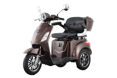Produktbild von Elektro Seniorenmobil E-Trike Pro 1000Watt, 25 km/h braun mit Top Case - Aktiv Mobil