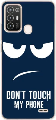 Produktbild von König Design Hülle kompatibel mit ZTE Blade A52 Kunststoff Soft Handyhülle - Handy Case Dont Touch My Phone Blau