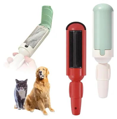 Produktbild von 2 Stück Fusselrolle Tierhaare Wiederverwendbare Tierhaarentferner-Bürste für Katzenhaare und Hundehaare leicht zu reinigen Haustierfellentferner Bürsten für Kleidung, Teppich & Sofa