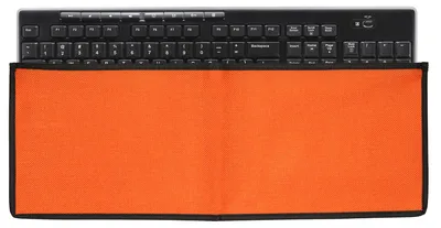 Produktbild von kwmobile Tastaturabdeckung kompatibel mit Logitech MK270 Wireless Tastatur Hülle - Staubschutz Abdeckung mit Reißverschluss - Keyboard Cover in Orange