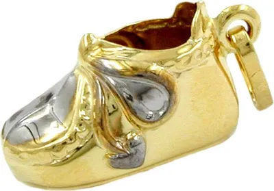 Produktbild von Babyschuh - Anhänger Kettenanhänger aus 375 Gelbgold teil-rhodiniert Kinder