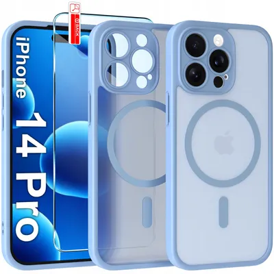 Zdjęcie produktu dla Etui Magnetyczne Matowe Do Iphone 14 Pro |Do Magsafe Trwałe + Szkło