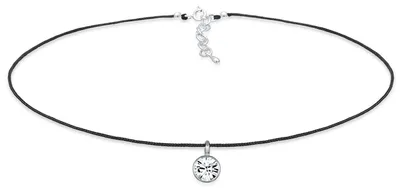 Produktbild von Elli Halskette Damen Choker Nylon mit Kristall 925 Sterling Silber