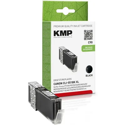 Produktbild von KMP C90 Tintenpatrone schwarz komp. mit Canon CLI-551 BK XL
