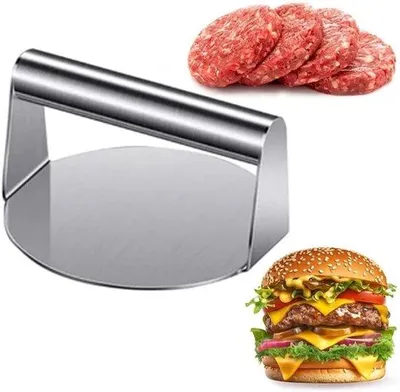 Zdjęcie produktu dla Ibenzoa® Praska do hamburgerów, 5,5 cala – profesjonalna, okrągła praska do burgerów wykonana z tworzywa odpornego na wysokie temperatury (do 260°C), idealna do grillowania i barbecue