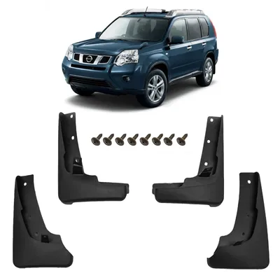 Produktbild von HERSTMOTO Schmutzfänger, 4er-Set Schmutzfänger-Kit Spritzschutz Schmutzfänger mit Befestigungssatz, passend für Nissan X-Trail II T31 2007-2013