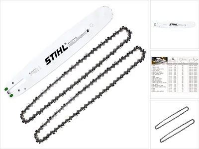 Produktbild von STIHL Rollomatic E, 37 cm, 1,6 mm, .325' 30030006811+ 2x Vollmeisselketten STIHL 36390000062 Sägekette .325'