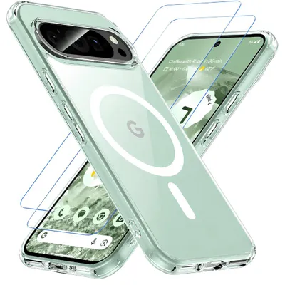 Produktbild von Hülle + 2X Schutzglas für Google Pixel 9 Pro Panzerfolie Display Full Case 9H
