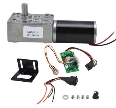 Produktbild von DC12V-Getriebemotor, Turboschnecken-Geschwindigkeitsreduzierungsmaschinenzubehör mit 8-mm-Welle 5840‑31ZY12V400 U/min