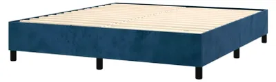 Produktbild von Boxspringbett mit Matratze Dunkelblau 160x200 cm Samt Polsterbett