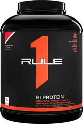 Produktbild von Rule1 | R1 Protein | 100% Whey Isolate & Whey Hydrolysate Strawberry