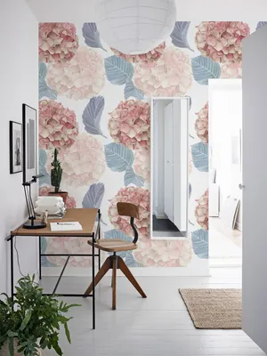 Produktbild von Coloray Fototapete 104x70 cm Latextapete Magicstick - Hortensie Romantische Rosenblatt Rosen Blumen