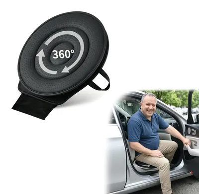 Immagine prodotto di Omgoods - Cuscino ergonomico rotante per seduta, ideale per casa e auto (nero)