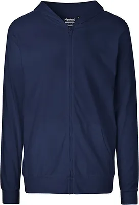 Zdjęcie produktu dla Neutral O62301 | Bluza uni z zamkiem błyskawicznym / kaptur z podwójną podszewką - Kolor: Navy - Rozmiar: XS