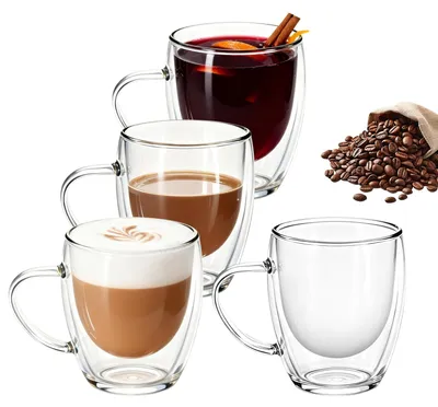 Zdjęcie produktu dla Zestaw 4 podwójnych szklanek do kawy