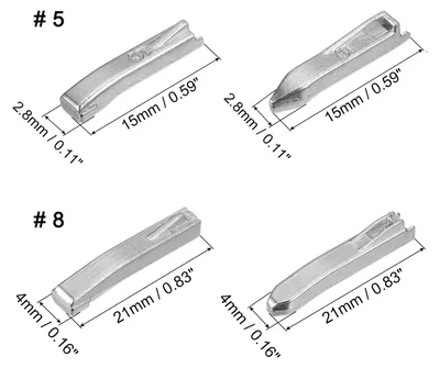 Produktbild von Rei?verschluss Stopper Doppelt ?ffnender Reparatur Set, #5 #8 Einfš¹gepins Reissverschluss Zipper Ersatz fš¹r Jackenmantel Zwei Wege Trennrei?verschlš¹sse (Wei?gold, 8 Stš¹ck)
