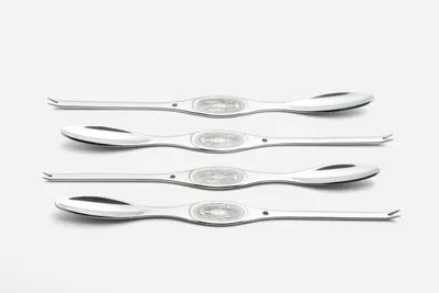 Hummergabel-Set, Edelstahl, silber, 20,5 cm, 4 Stück