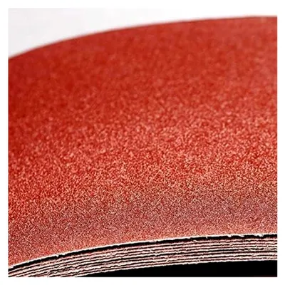 Produktbild von Rote Klett-Schleifscheiben, 225 mm, 6-Loch, für Trockenbauschleifer, Normalkorund (2 Stück) K16