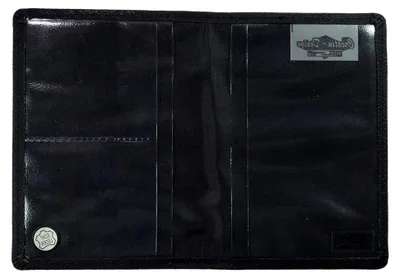 Produktbild von Schutzhülle für KFZ-Schein aus echtem Leder, schwarz, 5 Fächer