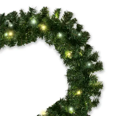 Produktbild von Künstliche Girlande grün 8,10 m 120 LED-Mix warmwiß kaltweiß Tannengirlande Lichterkette