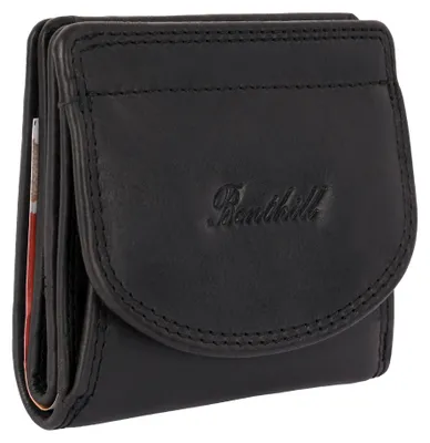 Produktbild von Benthill Kleine Geldbörse Echt Leder RFID | Wiener Schachtel Echtleder Damen & Herren | Minibörse Mini Portemonnaie inkl. Geschenkbox