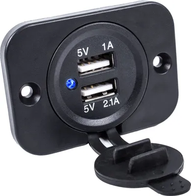 Produktbild von Pro Plus USB Doppel Einbau Steckdose12/24 Volt 2,1A 5 Volt