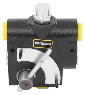 Produktbild von Hydraulisches Durchflussregelventil - LKF-114 Hydraulikventil - 0–30 GPM einstellbarer Durchfluss - 3/4 Zoll (1,9 cm) NPT - 300 PSI - für Traktoren - schwarz