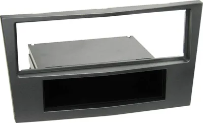 Image de Adaptateur de façade 1-DIN avec vide poche compatible avec Opel charbon metallic