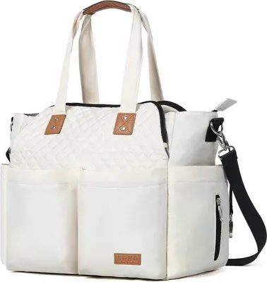 Produktbild von Famanu Wickeltasche groß mit Wickelmatte für unterwegs - beige
