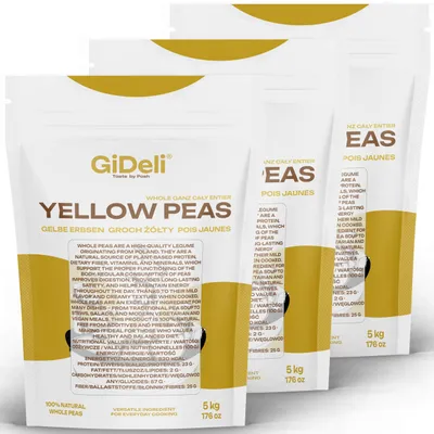 Produktbild von Gelbe Erbsen 15kg Ganze Ungeschält Vegan Protein Naturrein Hülsenfrüchte GiDeli