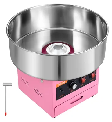 Zuckerwattemaschine 1000 W, rosa, Tischgerät, 52 cm Schüssel