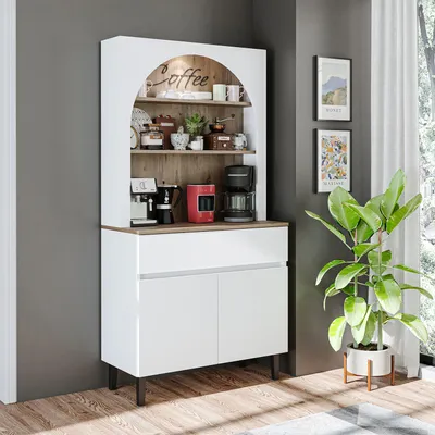 Productafbeelding van Skye Decor, hoogwaardige nesttafel (3-delig) - Saffier eikenhout, 100% melamine, 90 cm