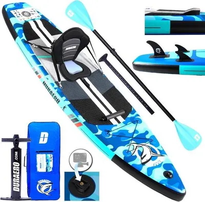 Produktbild von Famanu Stand Up Paddle Board Set Komplett mit Doppelpaddel und Kajakstuhl