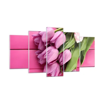 Produktbild von Bilder auf glas - Tulpen Blumenstrauß Garten - 160x85cm - Glasbilder - Wandbilder - Kunstdruck - zum Aufhängen bereit - Wanddekoration aus Glas - Glas Bilder - Wandbild auf Glas - GEA160x85-2722