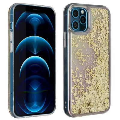 Produktbild von Guess Gradient Liquid Glitter Handyhülle für Apple iPhone 12 Pro Max – Gold