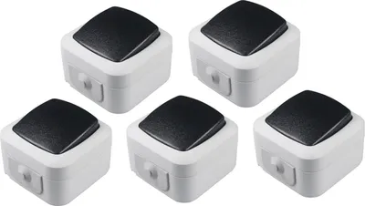 Produktbild von 5x Feuchtraum Wechselschalter Aufputz Schalter IP44 250V 10A