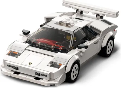 Produktbild von LEGO Speed Champions Lamborghini Countach Bausatz für Modellauto, Auto-Spielzeug mit Cockpit für 2 Figuren, Rennauto als Geschenk für Kinder, Jungen und Mädchen ab 8 Jahre, 2022 Kollektion 76908