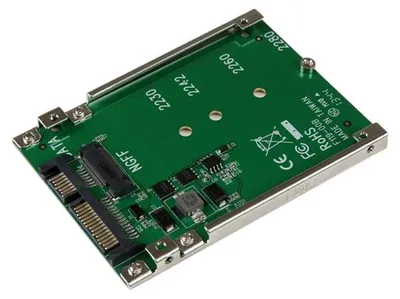 Zdjęcie produktu dla StarTech.com SAT32M225, SATA, M.2, Zielony, CE, FCC, 6 Gbit/s, -40 - 85 °C
