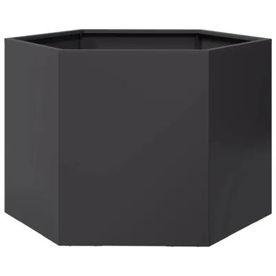Immagine prodotto di vidaXL Fioriera nera esagonale 69x60x45 in acciaio